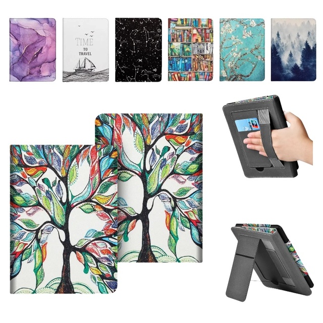 Custom Painted E-Book Reader Case Suitable for Kindle Paperwhite 3/2/1 Handheld Bracket Protective Cover for Kindle Paperwhite 4