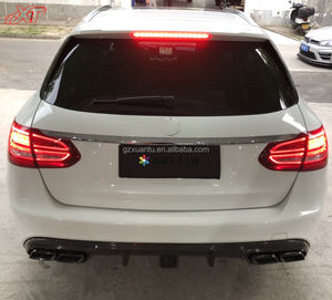 Labio difusor de parachoques trasero de fibra de carbono estilo C63 SD para <span class=keywords><strong>Mercedes</strong></span> Benz Clase C W205 C43 Kit de carrocería - Product Image 5