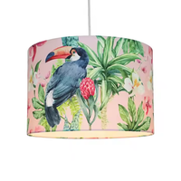 Idées créatives pour fleurs et oiseaux Abat-jour suspendus en tissu de style fantaisie personnalisés pour la maison ou l'hôtel