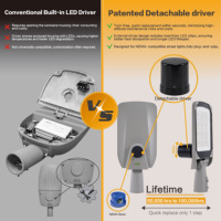 Lámpara de Calle LED de 150W con Alimentación CA, Chip SMD, Carcasa de Aleación de Aluminio Anticorrosión y ABS, Clasificación IP66, Sensor de Movimiento, 6000 Lúmenes, 70