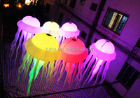 Ballon lumineux LED suspendu, ballon méduse gonflable avec télécommande