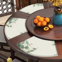 CIGNO Tapis de repas en similicuir de couleur unie imperméable et résistant à l'huile avec tapis et sous-verres d'isolation thermique faciles à nettoyer