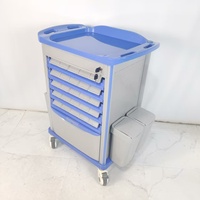 Chariot de soins infirmiers pour salle d'hôpital, chariot d'urgence silencieux à roulettes, chariot de transport d'équipement médical