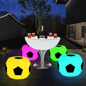 Creativo Luminoso a Tema Calcio Tavolo in Plastica Mobili da <span class=keywords><strong>Bar</strong></span> <span class=keywords><strong>per</strong></span> Giardino Esterno Tempo Libero Sedia Tavolo - Product Image 1