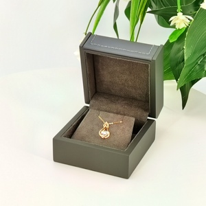 Wholesale Packaging Wooden Earring And Pendant Jewelry Box Set Pu Leather Jewelry Gift Box Custom