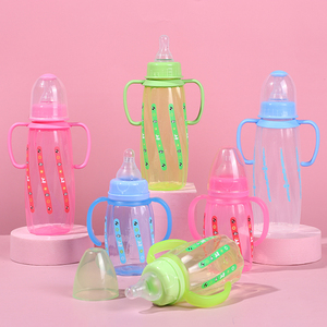 Nuevo Diseño con Patrón de Ondas, Libre de BPA, Biberón de PP de 260 ml con Asa - Product Image 1