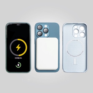 เคสชาร์จโทรศัพท์แบบแม่เหล็กไร้สายสำหรับ Apple <span class=keywords><strong>iPhone</strong></span> 15 14 13 12 <span class=keywords><strong>11</strong></span> <span class=keywords><strong>PROMAX</strong></span> กระจกของแท้พร้อมฟิล์มเลนส์ AG เคลือบมือถือ - Product Image 6