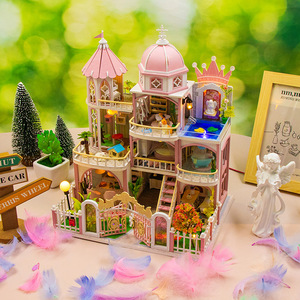 Casa de Muñecas DIY, Castillo de <span class=keywords><strong>Windsor</strong></span>, Juego de Construcción de Madera en 3D, Decoración de Patio de Villa, Regalo - Product Image 4