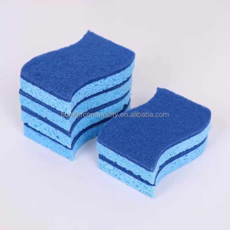 Natural Wood Pulp Dishwashing Sponge Pad