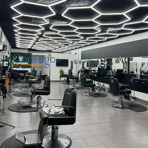 複数のシナリオガレージ体育館理髪店ハニカムコネクタは六角形の形のためのライトを導きました
