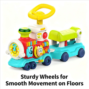 Nouveau trotteur 2 en 1 pour bébé, <span class=keywords><strong>centre</strong></span> d'activités, <span class=keywords><strong>voiture</strong></span> à pousser et à tirer, jouet de marche pour enfants, train à pousser et à monter - Product Image 4