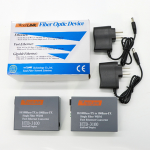 Convertidor <span class=keywords><strong>de</strong></span> Medios <span class=keywords><strong>de</strong></span> Fibra Monomodo HTB-3100AB 10/100M 25KM con RJ45 Netlink para <span class=keywords><strong>Redes</strong></span> FTTH/FTTB/FTTX, Certificado CE - Product Image 2