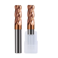 Fraise à bout arrondi en carbure de tungstène à 4 cannelures R0.5 R1.0 anti-éclatement OEM/ODM pour le profilage des métaux