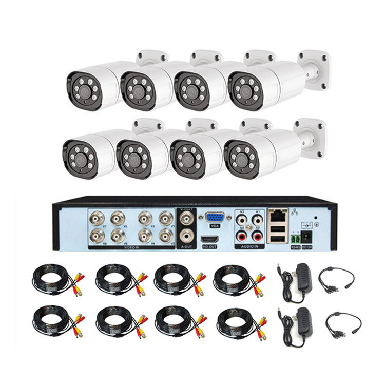 5MP водонепроницаемый открытый пуля высокое качество проводной кабель 8 каналов AHD DVR CCTV камеры безопасности комплект системы скрытого видеонаблюдения камера