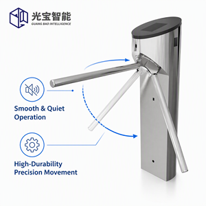 Tourniquet vertical intégré sécurisé en acier inoxydable 304 avec contrôle à distance longue portée RS485 et biométrie pour la gestion des présences - Product Image 5