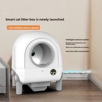 Bac à litière pour chat automatique WiFi personnalisable avec caméra vidéo en temps réel, désodorisation active, ABS, grande capacité, OEM