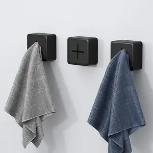 厨房毛巾钩-厨房自粘毛巾架，壁挂式儿童手巾钩作为浴室餐具的理想选择