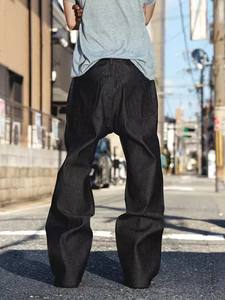 Pantalones vaqueros ajustados para <span class=keywords><strong>hombre</strong></span>, estilo rasgado y desgastado, de largo extra, negros, estilo hip hop, para cubrir <span class=keywords><strong>zapatos</strong></span>, al por mayor - Product Image 3