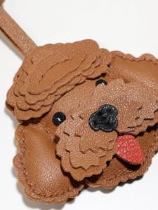 Colgante de cuero Zenos con diseño de perro caniche y oso de peluche, hecho a mano de primera calidad, con mosquetón, llavero y artesanía coleccionable para bolsos, cosido a mano - Product Image 5