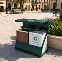 Conteneur de tri des déchets extérieur personnalisé pour écoles, cours, bureaux, parcs et zones piétonnes