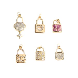 Breloques en forme de cadenas micro-incrustées de zircon plaqué or, formes variées, pour bijoux, pendentifs, bracelets et colliers DIY - Product Image 5