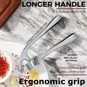 Asistente de cocina caliente Prensa de ajo de aleación de zinc de mano y trituradora de jengibre Prensa de ajo manual fácil de usar - Product Image 5