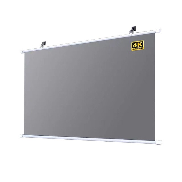 Home Theater Projection Screens Wall Mounted 60" 72" 80" 92" 100" 110" 120" Wall Hanging Hook Foldable Projector Screen