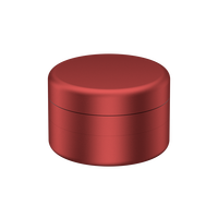 Broyeur à herbes cylindrique en aluminium élégant 62 mm, 3 pièces, en métal, pour herbes sèches, design personnalisé, vente en gros