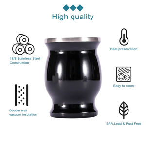 Juego de Tazas de Mate de Acero Inoxidable de Doble Pared y Aislamiento al Vacío, Clásico, 8 oz/240 ml, Venta al Por Mayor Personalizada - Product Image 3