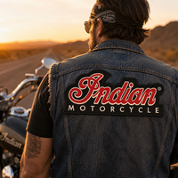 Patch brodé personnalisé grand format pour moto, thermocollant, pour vestes de motard, badges brodés haute densité pour le dos AWELLS