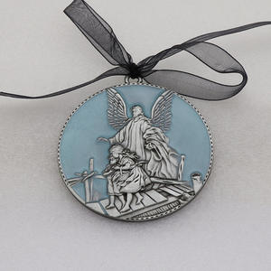 Adornos Católicos Grabados Colgante de Lazo de Ángel de Metal Vintage Tallado para Decoración de Hogar, Puerta, Ventana, Pared y Accesorios de Joyería - Product Image 5