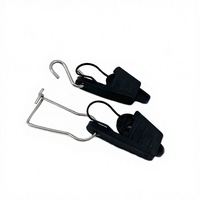 Klem Kabel Adjustable PA66 Nylon dan Baja Tahan Karat 201/Klem Kabel Fiber Optik Aksesoris Saluran Udara