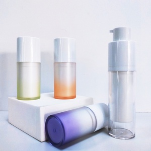 15ml 30ml Customized Color Gradient Frosted Cosmetic Cream Twist Serum Rotate Plastic Airless Lotion <b>Pump</b> <b>Bottle</b> for Shampoo - Product Image 2