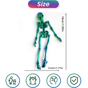 Imanes de nevera posibles: Esqueleto magnético para nevera, imanes de nevera articulados en miniatura con esqueleto impreso en 3D para Halloween - Product Image 6