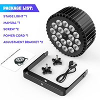 Luz Par LED RGBWA UV 6 en 1 de 200W con efecto arcoíris de mezcla infinita, 18x10W, control DMX, para DJ, bodas y escenarios