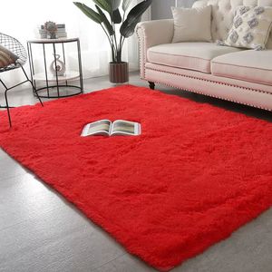 Alfombra Grande de Pelo Largo Teñida, Ultra Suave y Esponjosa, de Fibra Artificial, para Sala de Estar, Dormitorio, Habitación Infantil, Decoración de Interiores, Color Oscuro - Product Image 3