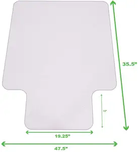 Protecteur de tapis en PVC PP PE transparent, pour chaises à roulettes, de bureau