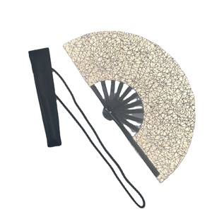 โปรโมชั่นโปรโมชั่น13นิ้ว/11นิ้วพัดมือสายหนังหนังซองหนังโฮโลแกรมสีรุ้งกระเป๋าแฟลชขนาดใหญ่พับได้ - Product Image 1