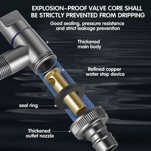 Robinet d'arrêt d'angle en laiton 1/2 pouce à 90 degrés pour salle de bain, prix d'usine durable, OEM, Superhome, contrôle de l'eau facile - Product Image 3