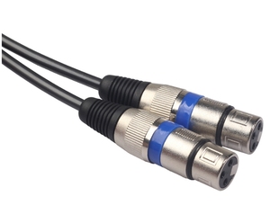 สายสัญญาณเสียงสำหรับผู้หญิง XLR ตัวผู้และตัวเมียแบบ2RCA ป้องกันสำหรับลำโพงมิกเซอร์ของเครื่องขยายเสียง3เมตร - Product Image 6