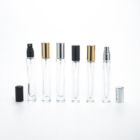 10ml petit atomiseur Unique flacon en verre transparent flacon vide de parfum rechargeable avec pulvérisateur en aluminium