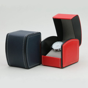 Caja de Reloj Arqueada de Alta Calidad, Fabricada en Cuero PU, Caja de Reloj Exquisita con Tapa Abatible - Product Image 1