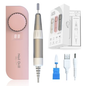 Máquina de Taladro de Uñas Portátil Recargable <span class=keywords><strong>Love</strong></span> <span class=keywords><strong>Crazy</strong></span> DMJ-105 de 35000 rpm para Manicura y Pedicura - Product Image 1
