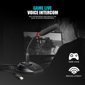 Goose USB máy tính để bàn ngưng Microphone 50cm phạm vi rõ ràng đài phát thanh giao diện giám sát cho các bài giảng chơi game lưu trữ có dây - Product Image 4