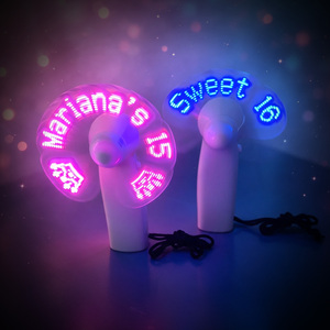 Ventilateurs LED portables miniatures programmables avec message personnalisé, affichage de logo, pour mariage, concert, publicité lumineuse, Pâques, <span class=keywords><strong>Halloween</strong></span> - Product Image 4
