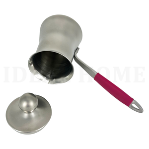 Cafetière turque de haute qualité en acier inoxydable 304, cafetière à lait arabe, chauffe-café avec poignée en silicone - Product Image 3