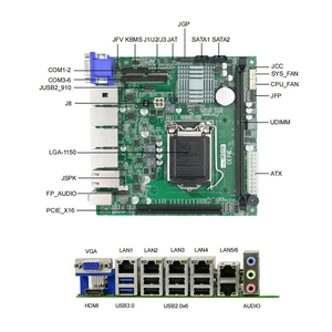 <span class=keywords><strong>Original</strong></span> Mini ITX LGA1150 Intel H81 chip 4th Gen <span class=keywords><strong>CPU</strong></span> DDR3 UDIMM computadora de un solo canal placa base de servidor integrado - Product Image 3