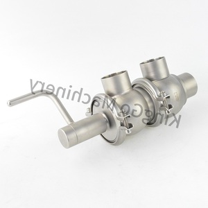 Sanitaires à Deux positions D'arrêt à Trois voies Et Réserver Vanne En Acier Inoxydable SS304 Vanne D'arrêt - Product Image 2