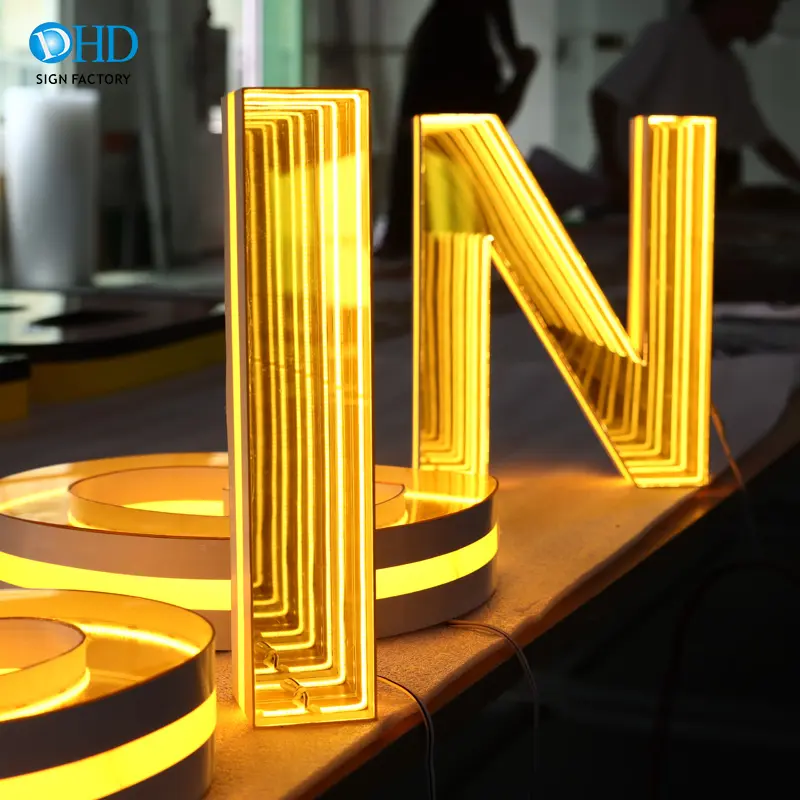 New Arrival Shop Indoor Decoration Wall Logo Sign Infinity Mirror Neon Sign for Decor