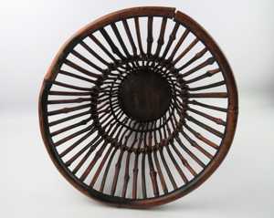Corbeille à papier de bureau en bambou, porte-parapluie, panier de rangement, panier en bambou fait main, décor Japandi Wabi Sabi, OEM - Product Image 4